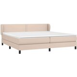  Box spring postelja z vzmetnico kapučino 200x200 cm um. usnje, (20727055) | Shoptok.si