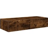 Maison Chic Stenska polica - Viseča Polica s predali dimljen hrast 80x33x17 cm inž. les, (21793588) | Shoptok.si
