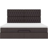 vidaXL Otomanski posteljni okvir z vzmetnico temno rjava 180x200 cm | Shoptok.si