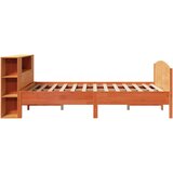 vidaXL Krevet s regalom za knjige bez madraca 160x200 cm od borovine | shoptok.hr