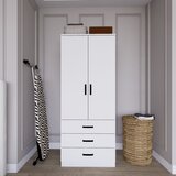 Hanah home easy 1600-58 matte white wardrobe
