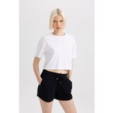 Defacto Boxy Fit Crew Neck Combed Cotton Short Sleeve T-Shirt Cene