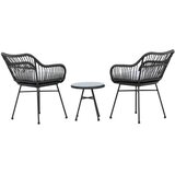 Venture Home Viga vrtni lounge set, crni Slike