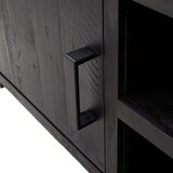 TV ormarić crni 110 x 35 x 48 cm od masivne borovine | shoptok.hr