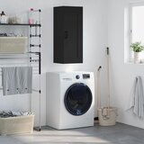 Maison Chic Stenska omarica - Zidna omarica črna 34,5x34x90 cm inženirski les iu1224, (22062920) | Shoptok.si