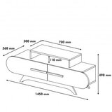 Hanah home rose walnut yellow polica za tv