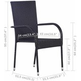  7-dijelni vrtni blagovaonski set crni | shoptok.hr