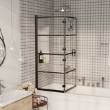 Furnova Zložljiva tuš kabina ESG 120x140 cm črna, (21917986) | Shoptok.si