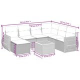  8-dijelni set vrtnih sofa od poliratana s jastucima sivi | shoptok.hr