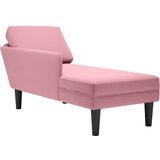 vidaXL Počivalnik z vzglavnikom in desnim naslonom za roke roza, (21824943) | Shoptok.si