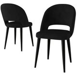Hanah home set trpezarijskih stolica Pane 4 kom, crna tkanina Babyface, crne metalne noge | Eponuda.com