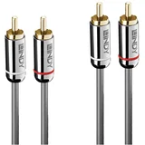 35345 RCA audio priključni kabel [2x muški cinch konektor - 2x muški cinch konektor] 1 m antracitna boja
