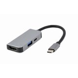 GEMBIRD EUROPE Docking station GEMBIRD USB adapter Type-C 3-in-1 multi-port adapter (USB port + HDMI + PD), silver, A-CM-COMBO3-02 Cijene