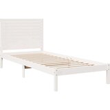 vidaXL Daljši posteljni okvir brez vzmetnice bel 90x220 cm trden les | Shoptok.si