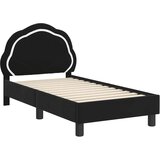  Okvir kreveta za malu djecu s naslonom Crna 70 x 140 cm Baršun | Eponuda.ba