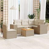 vidaXL 6-dijelni set vrtnih sofa s jastucima bež od poliratana | shoptok.hr