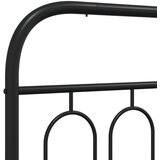  Metalni okvir za krevet s uzglavljem crni 100x190 cm | shoptok.hr