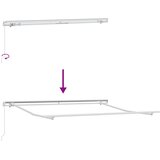 Tenda na ručno uvlačenje antracit i bijela 300 x 250 cm | Eponuda.com