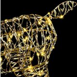 vidaXL 3D jelen Toplo bela 128 cm PET | Shoptok.si