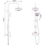  tuš set, krom, stenska montaža | Shoptok.si
