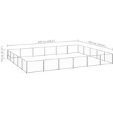  Kavez za pse srebrni 30 m² čelični | shoptok.hr