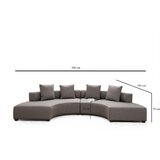  Kutna garnitura Gondola 105x70x360cm Siva | Eponuda.ba
