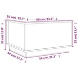  Stolić za kavu bijeli 60 x 50 x 35 cm od masivne borovine | shoptok.hr