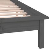  Posteljni okvir siv 135x190 cm trden les, (21073553) | Shoptok.si