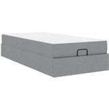  Konstrukcija postelje z vzmetnico Svetlo siva 90 x 190 cm blago | Shoptok.si