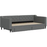  Dnevni krevet na razvlačenje tamnosivi 90 x 190 cm od tkanine | shoptok.hr