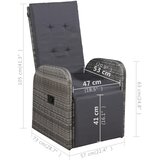  3-dijelni vrtni blagovaonski set sivi | shoptok.hr