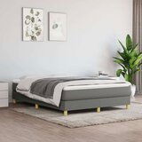  Box spring postelja z vzmetnico temno siva 140x200 cm blago, (20723448) Cene