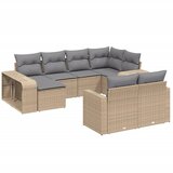  10-dijelni set vrtnih sofa s jastucima bež od poliratana 65.5 x 62 x 69 cm | Shoptok.si