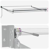 Nadstrešnica narančasta i smeđa 400 × 300 cm Poliester i metal | shoptok.hr