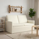  Kauč za dvoje Krem 130 x 81 x 82 cm Kordura tekstil Slike
