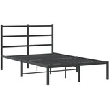 vidaXL Kovinski posteljni okvir z vzglavjem črn 120x200 cm, (21007222) Cene