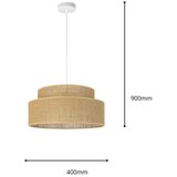 Viseći luster BOHO 1xE27/60W/230V, prečnik 40 cm, bež | Eponuda.com