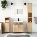 The Living Store Kopalniška omarica sonoma hrast 58x33x60 cm inženirski les - Kopalniška Omarica, (21436826) Cene