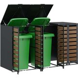  Skladištenje kanti za 3 kante Antracit 340 x 77.5 x 115.5 cm | shoptok.hr