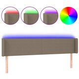  LED uzglavlje smeđesivo 183x16x78/88 cm od tkanine | shoptok.hr