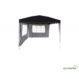 Gazebo paviljon 3m x 3m sa bočnim stranama - plavo/beli | ePonuda.com