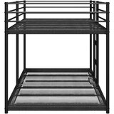  Krevet na kat bez madraca crni 90x190 cm čelik | shoptok.hr