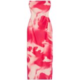 Bershka Poletna obleka rdeča / bela | Shoptok.si