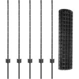 vidaXL Euro Ograda Set Set od 2 Siva Metal s plastičnom oblogom | shoptok.hr
