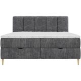 MID.YOU POSTELJA Z VZMETNICO 160 cm x 200 cm , les, tekstil, leseni material antracit | Shoptok.si