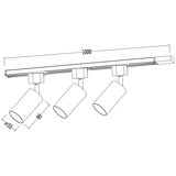  Reflektor za šinski sistem TIGER 3xGU10/10W/230V, bela | Eponuda.com