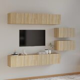 The Living Store Komplet TV omaric 6-delni sonoma hrast inženirski les - Komplet TV Omaric, (21374094) Cene