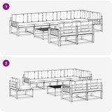  Set vanjskih sofa 10 kom. Bijela i svjetlosiva | shoptok.hr