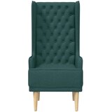  Stolica s visokim naslonom prošivena gumbima Tamnozelena | shoptok.hr