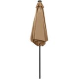  Vrtni suncobran LED s aluminijskim stupom 270 cm smeđesivi | Eponuda.ba